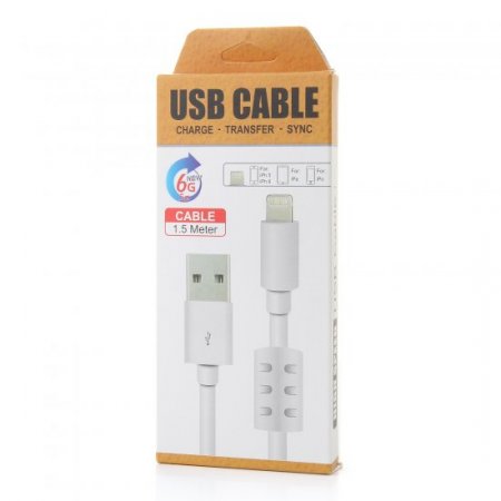 1.5 Meter High Speed USB Cable Charginig Cable for iPhone iPad iPod Black