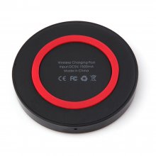 Q5 Portable Mini Wireless Charger Pad for Qi Compliant Devices Red&Black