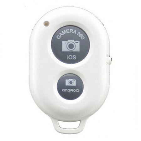 Bluetooth Remote Shutter Camera Control Self-timer for iOS Android Smartphone White