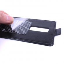 Leather Flip Cover Case Stand for Leagoo Lead 1 Smartphone Black