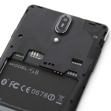 S8 Smartphone Android 4.2 MTK6589 Quad Core 6.0 Inch HD Screen 3G Gesture Sensing 1GB 16GB -Red