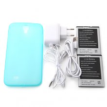 N9600 Smartphone Android 4.2 MTK6589T Quad Core 6.0 Inch 1GB 16GB HD Screen Gesture Sensing- Blue