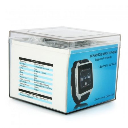 ZGPAX S82 Smart Watch Phone 1.54 Inch MTK6572W Dual Core Android 4.4 3G GPS Play Store