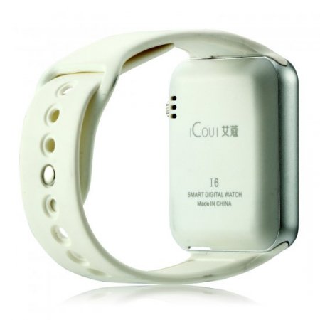 iCou I6 Smart Watch Phone 1.54 Inch Touch Screen Bluetooth Camera FM White