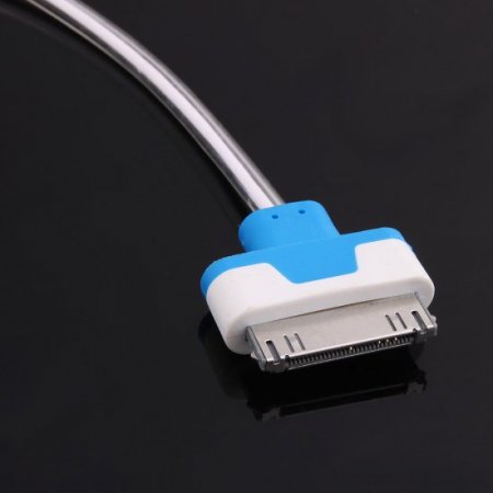 3-in-1 Colorful LED Light USB Charging Date Cable for iPhone iPad