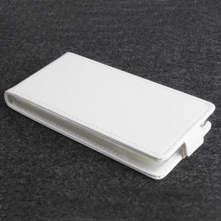 Protective PU Leather Flip Case for Foxconn InFocus M512 Smartphone White