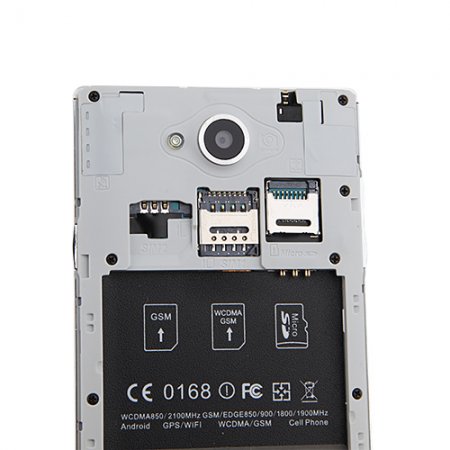 HD5000 Smartphone MTK6582 Quad Core Android 4.2 5.0 Inch 1GB 8GB - White