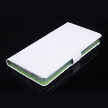 Leather Flip Cover Case Stand ZTE V5 MAX Smartphone White