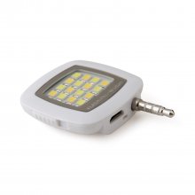 Mini Flash Lamp Portable Lighting Equipment with 3.5mm Audio Plug White