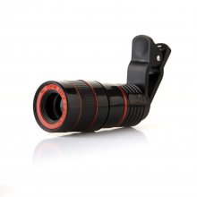 LIEQI LQ-007 8X Zoom Mobile Phone Telescope Lens with Universal Clip Red