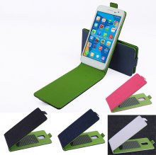 Leather Flip Cover Stand Case for DOOGEE DG310 Smartphone Blue