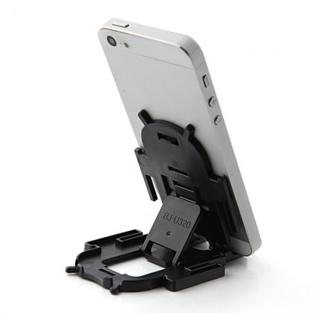 Android Robot Patterned Adjustable & Foldable Stand for iPhone Cellphone GPS Player