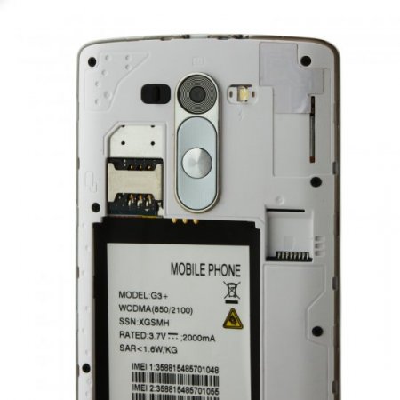 G3+ Smartphone Android 4.2 MTK6572W Dual Core 5.0 Inch 3G Smart Wake Up White