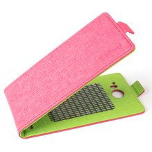 Fashion Contrast Color Leather Flip Case Cover for iNew V3 Smartphone Black