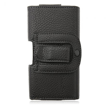 Magnetic Closure Protective Leather Case Cover for Samsung i9100 i9003 S4 HTC ONE S Black