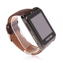 S9110 Quad Band Watch Phone 1.8 Inch Touch Screen Bluetooth Camera with Bluetooth Earphone - Brown