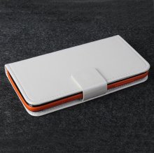 Protective PU Leather Flip Case for JIAYU G2F Smartphone White