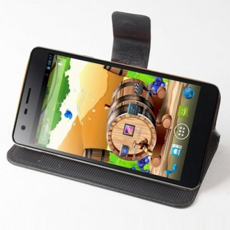 Protective PU Leather Flip Case for Cubot S222 Smartphone Rosy