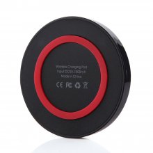 Q5 Portable Mini Wireless Charger Pad for Qi Compliant Devices Red&Black
