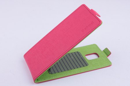 Leather Flip Cover Stand Case for DOOGEE DG310 Smartphone Rose