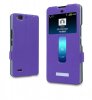 S-view Flip Cover Case Stand for ZTE Nubia Z7 Max Smartphone Purple