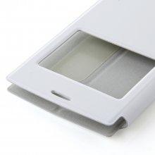 S-View Flip Cover Case Protective Case for ThL L969 Smarthphone - White