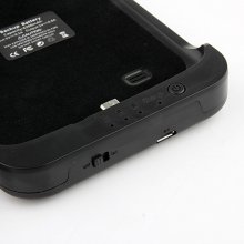 Leather Power Pack External Battery Case for Samsung I9200 - Two-color Optional