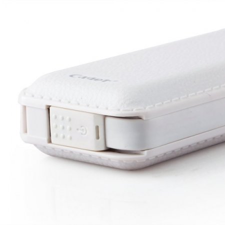Cager B069 5000mAh Dual USB Power Bank for iPhone iPad Smartphone White