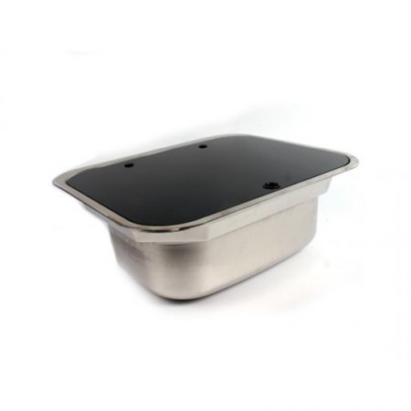 Kitchen Stainless Steel Sinks Caravan Sink RV Camper Sink With a Right Angle Drainer Folding Faucet Glass Cover