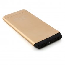 Cager S15 5500mAh Ultrathin Double USB Power Bank for Smartphones Tablet PC Golden