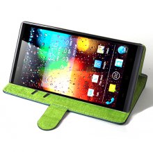 Fashion Leather Flip Case Cover for KINGZONE K1 Smartphone Black