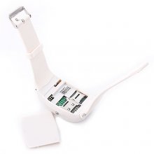 AK11 Watch Phone Single SIM Card Camera FM Bluetooth Ebook 1.2 Inch Touch Screen- White
