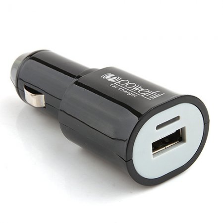 2-in-1 EU Plug European Standard Travel Charger Car Charge iPad iPhone Smartphone -Black