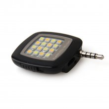 Mini Flash Lamp Portable Lighting Equipment with 3.5mm Audio Plug Black