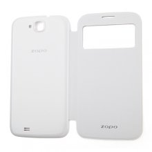 Original S-View Flip Cover Smart Sleep Mode Case for ZOPO ZP990 Captain S Smartphone- White