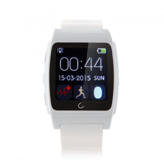 U Watch UX Bluetooth Watch Heart Rate Monitor for iOS And Android Smartphones White