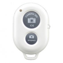 Bluetooth Remote Shutter Camera Control Self-timer for iOS Android Smartphone White