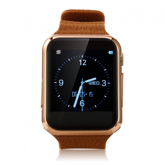 Marknano V9 Smart Watch Phone Bluetooth Watch 1.54 inch Touch Screen Heart Rate Brown