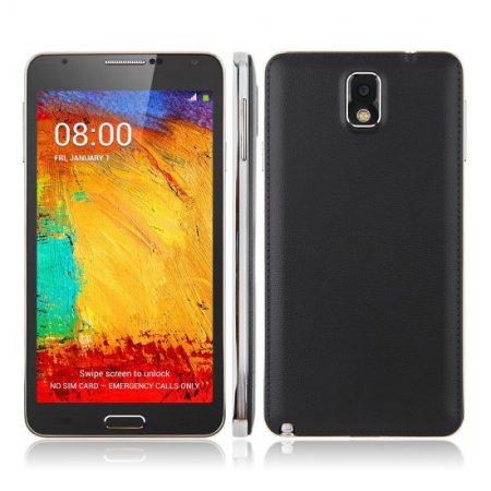 Tengda N9005 Smartphone MTK6582 Quad Core Android 4.2 5.5 Inch Air Gesture OTG - Black
