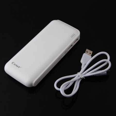 Cager B16 12000mAh Dual USB Power Bank for iPhone iPad Smartphone White