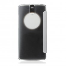 Original Protective Case S-View Flip Cover Battery Case for ECOO E04 Smartphone- White