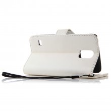 Fashion Multifunctional Pocket Style PU Leather Stand Case for Samsung Galaxy S5 White