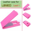 Leather Flip Cover Case Stand for Leagoo Lead 1 Smartphone Pink