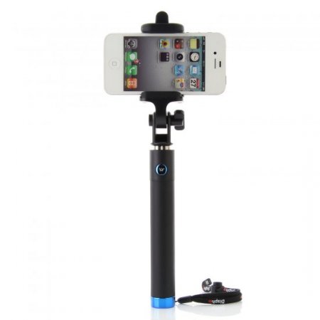 Dispho Original Bluetooth Selfie Stick Integrated Foldable Smart Shooting Aid Blue
