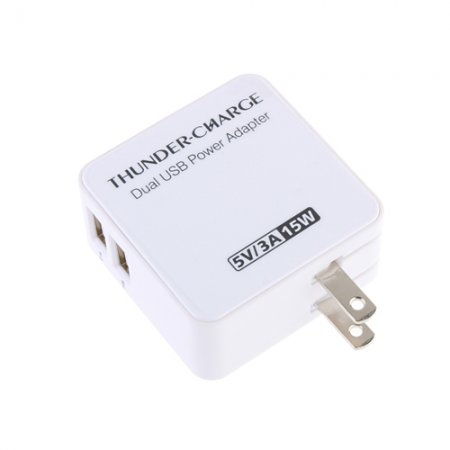Universal 3A/5V Dual USB Power Adapter