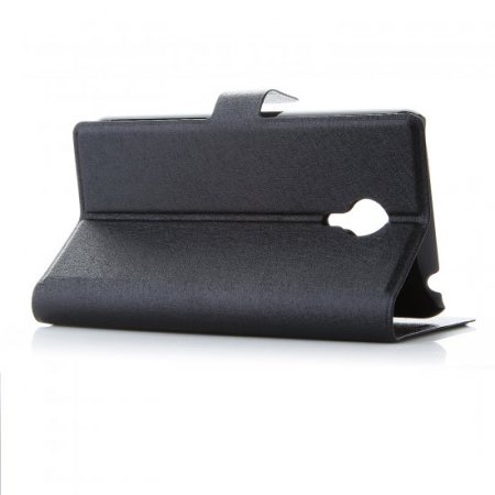 Flower Show Leather Flip Cover Stand Case for MEIZU MX4 Smartphone Black