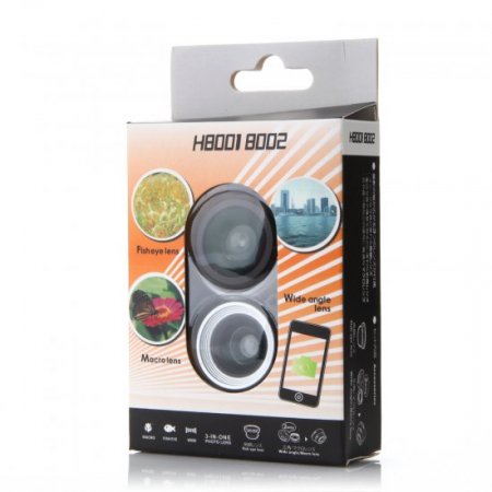 A8001 8002 3 in 1 Magnet Adsorption Camera Lens for Mobile Phone Color Random