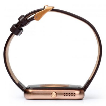 Zeblaze Rover Smart Watch Toughened OGS Panel MTK2501 BT4.0 Premium Leather Strap Gold