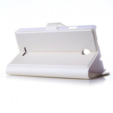 Fashion Flower Show Leather Stand Case Cover for Coolpad 8089 Smartphone White