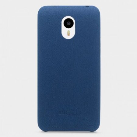 Original Leather Protective Back Cover Case for MEIZU m1 note Smartphone Dark Blue